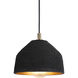 Lucian 1 Light Black Pendant Ceiling Light, Small